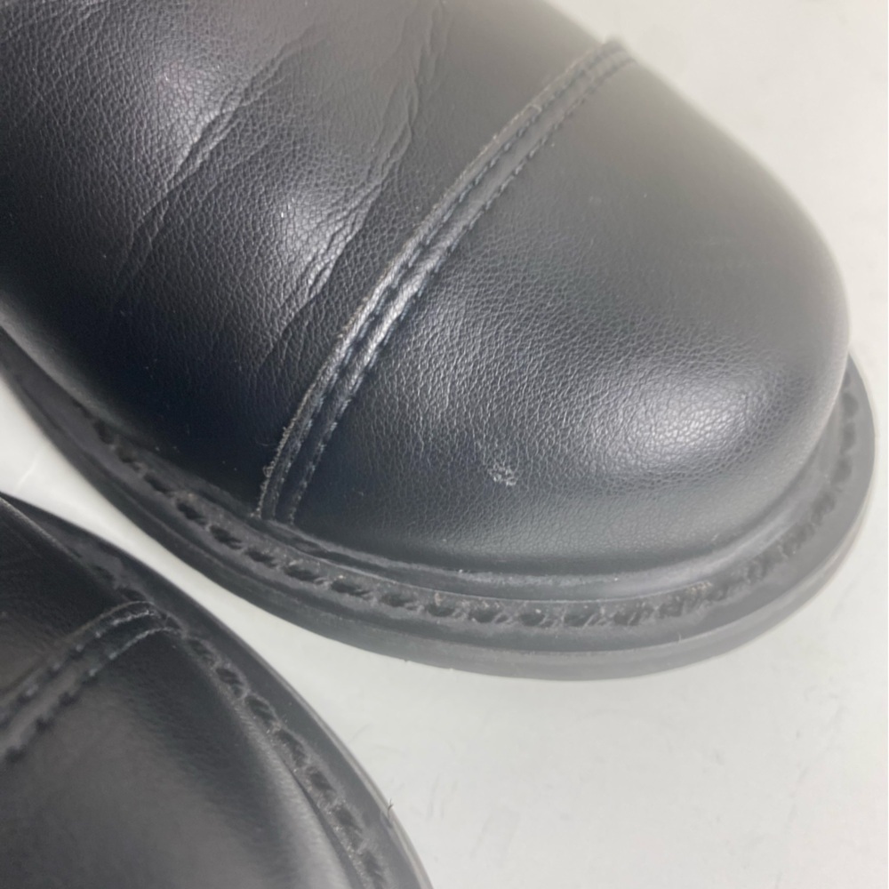 Nicora Sustainable Vegan lace up boots black wood heel American Made sz 6.5 - Picture 5 of 11